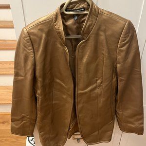 Ellen Tracy - Linda Allard Metallic Leather Jacket